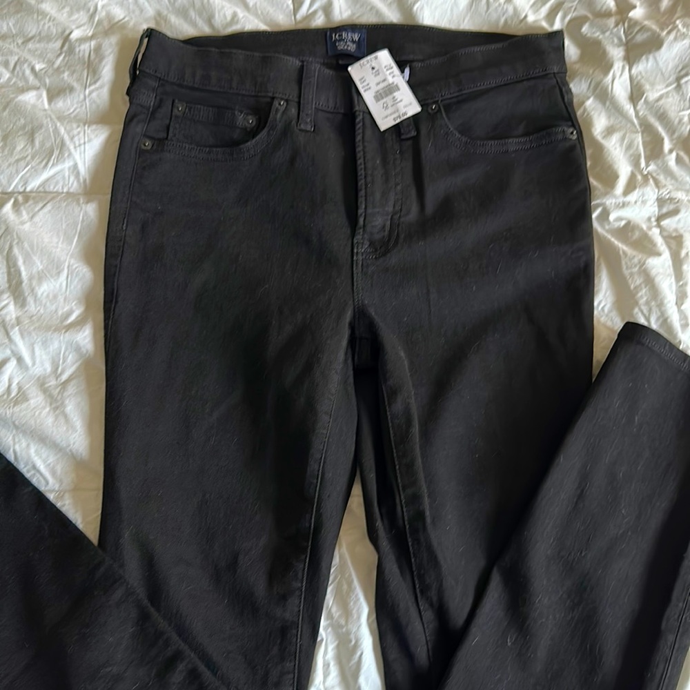 Jcrew mid rise skinny black jeans size 28. New with tags